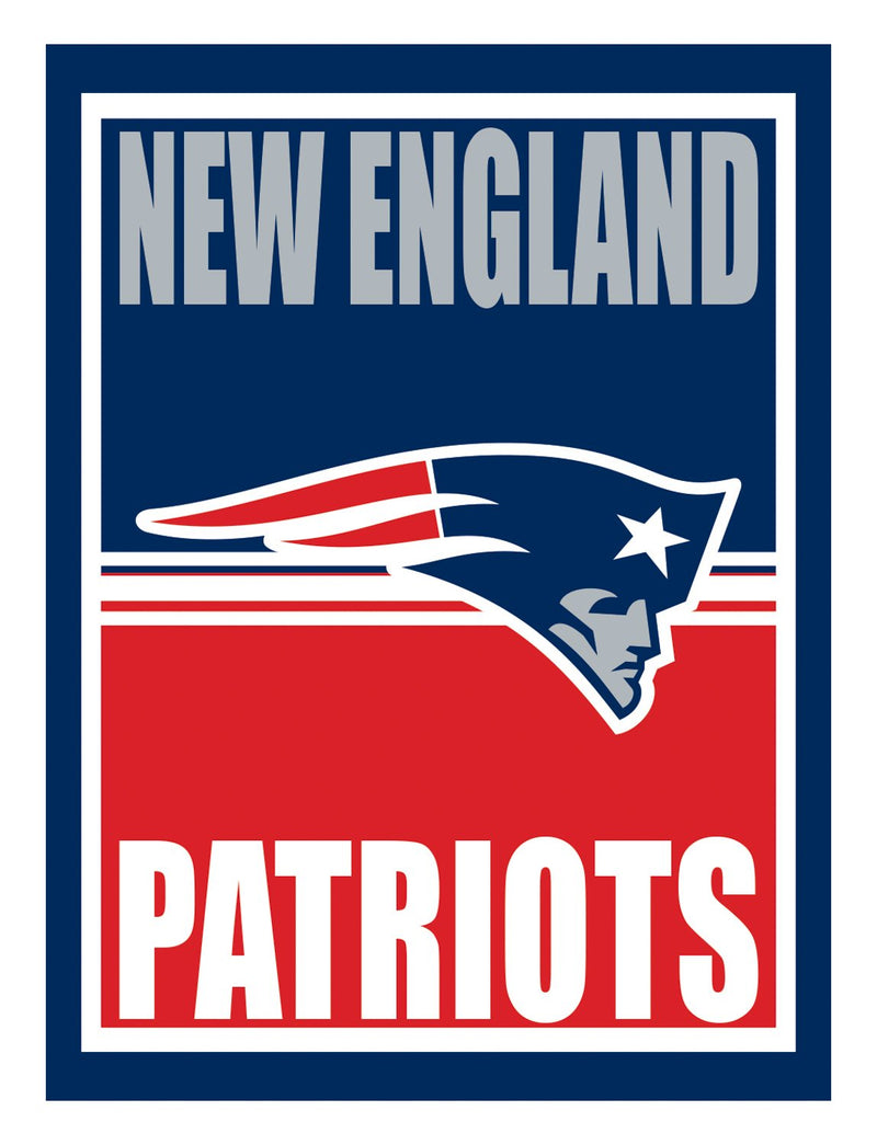 15.5"L x 11.5"H Medium Metal Wall Sign, New England Patriots,6m3818usm