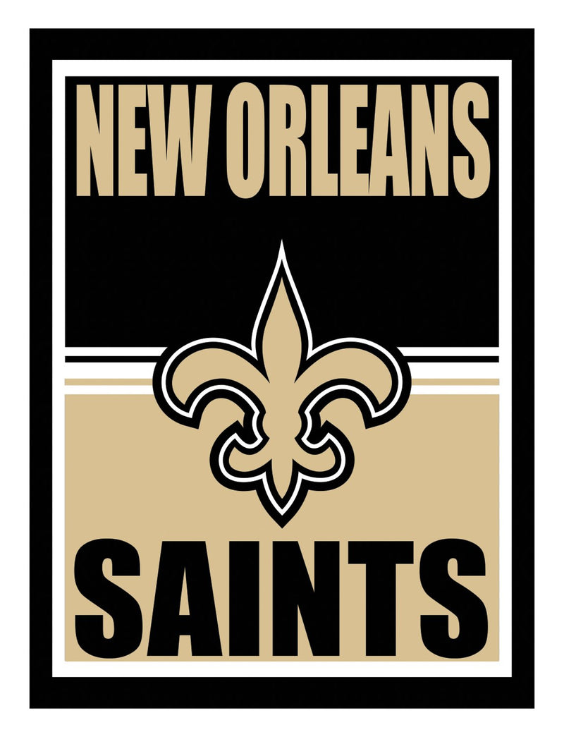 15.5"L x 11.5"H Medium Metal Wall Sign, New Orleans Saints,6m3819usm