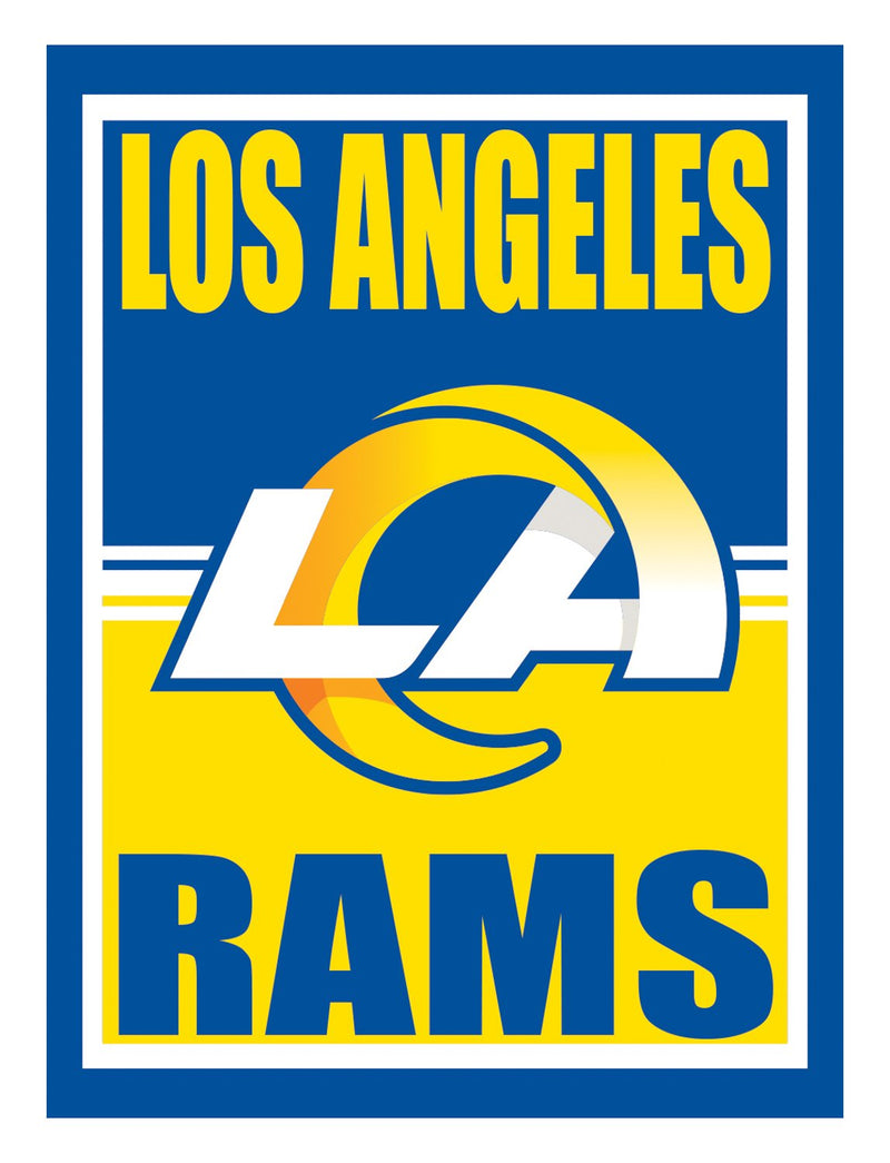 15.5"L x 11.5"H Medium Metal Wall Sign, Los Angeles Rams,6m3828usm