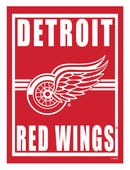 15.5"L x 11.5"H Medium Metal Wall Sign, Detroit Red Wings,6m4359usm