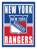 15.5"L x 11.5"H Medium Metal Wall Sign, New York Rangers,6m4368usm