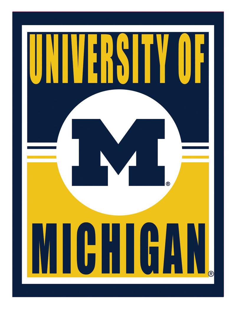 15.5"L x 11.5"H Medium Metal Wall Sign, University Of Michigan,6m920usm