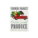 11.5"L x 15.5"H Metal USA Wall Decor, Fresh Local Produce,6m9221