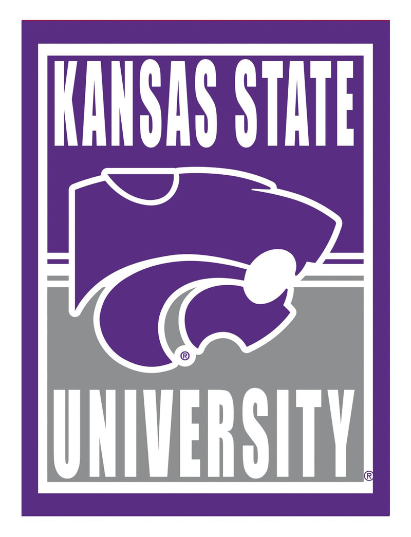 15.5"L x 11.5"H Medium Metal Wall Sign, Kansas State University,6m943usm