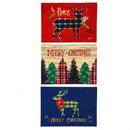 8" H x 6" L Mini LED Canvas,Plaid Deer and Trees