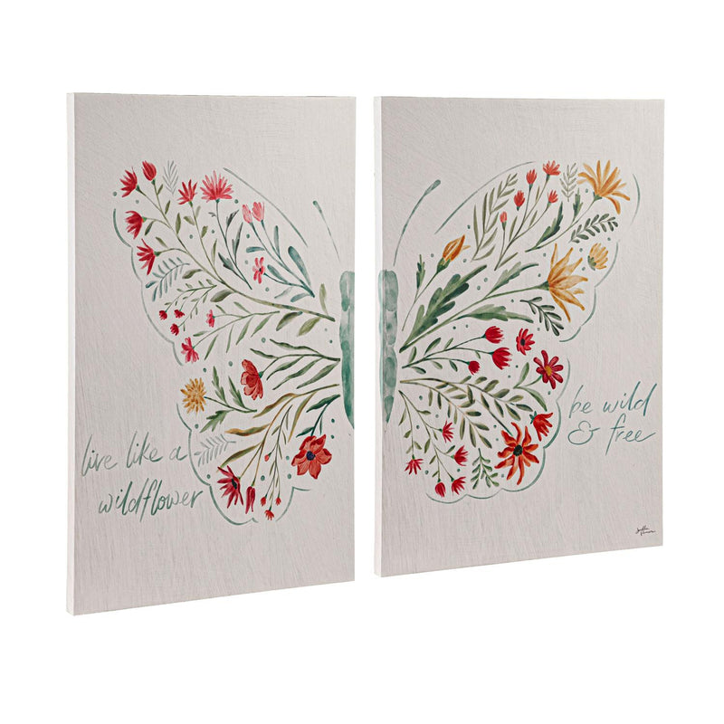24x36 Life Like a Wildflower & Be Wild & Free, Set of 2