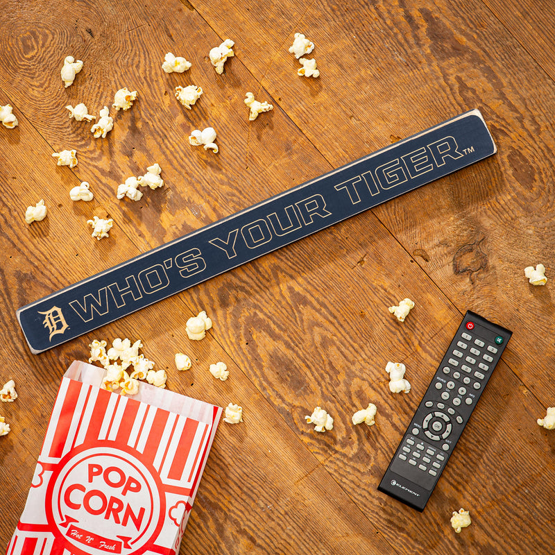 Detroit Tigers Engraved Wood Sign, 1.5" x 18"