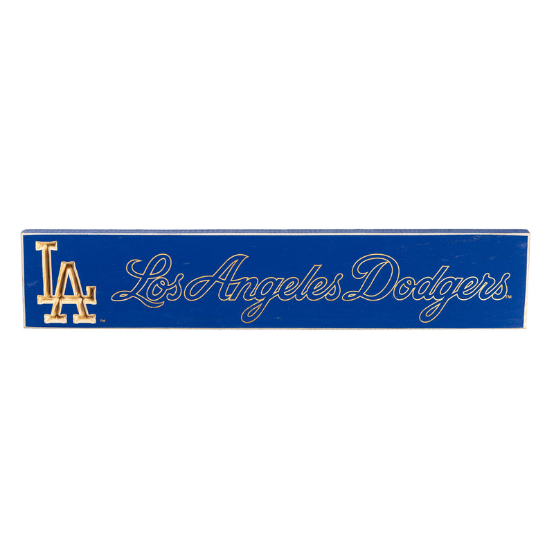 Los Angeles Dodgers Engraved Wood Sign, 3.5" x 18"
