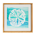 Sand Dollar and Star Fish Paper Wood Frame Wall Art, Set of 2