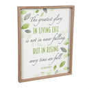 16" x 20" Framed Wood Wall Art, Green Leaves