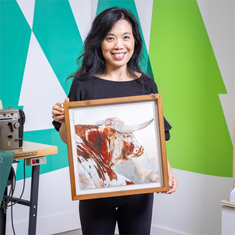 Longhorn Wooden Wall Décor, 16"L x 16"H