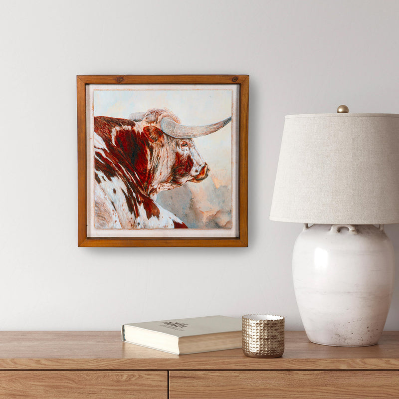 Longhorn Wooden Wall Decor, 16"L x 16"H