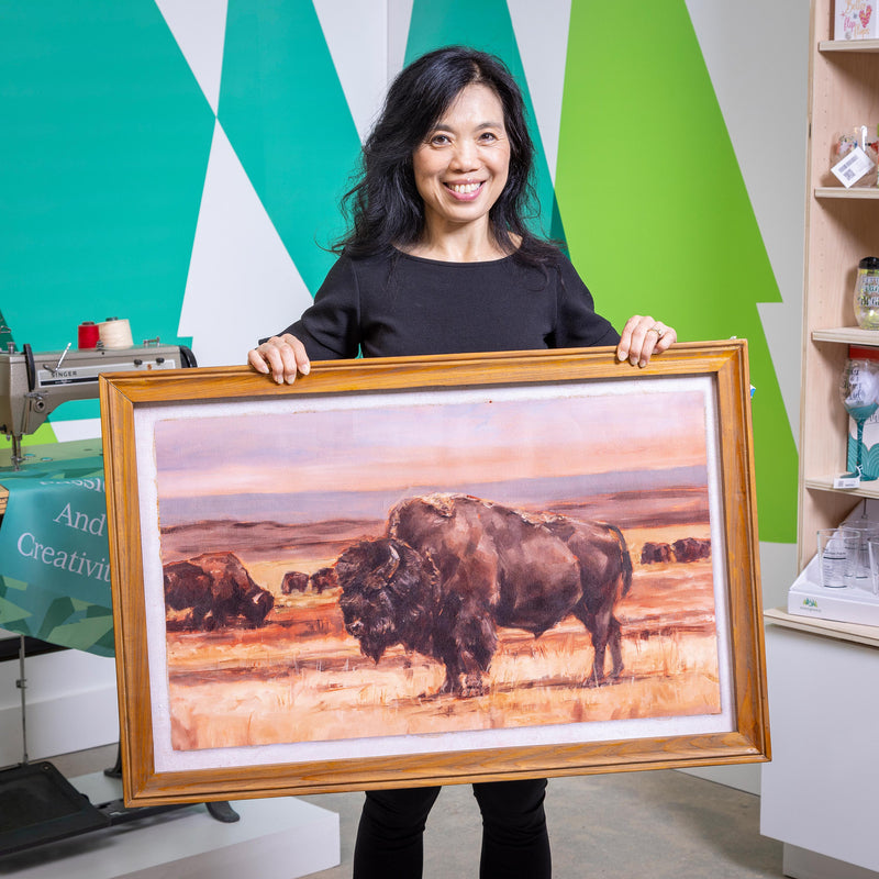 Bison Wooden Wall Decor, 23.5"H x 36"L
