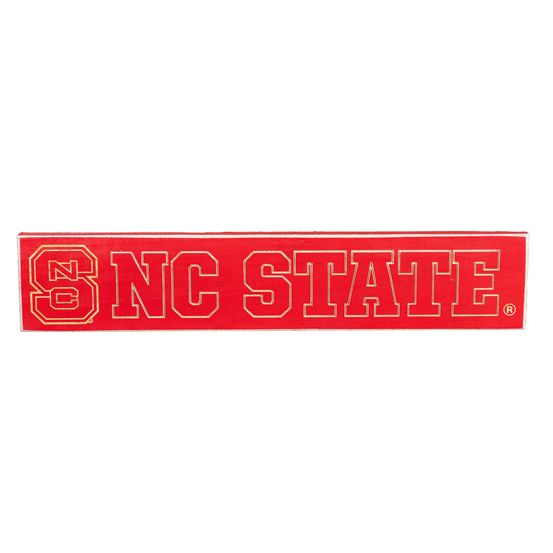 North Carolina State University Engraved Wood Sign, 3.5" x 18"