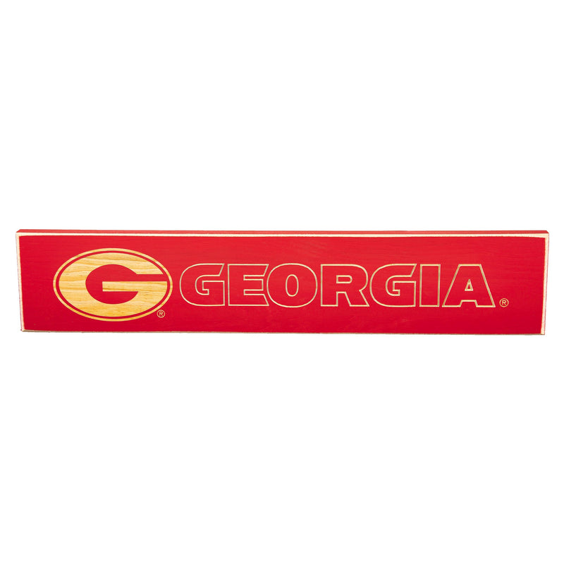University of Georgia Engraved Wood Sign, 3.5" x 18"
