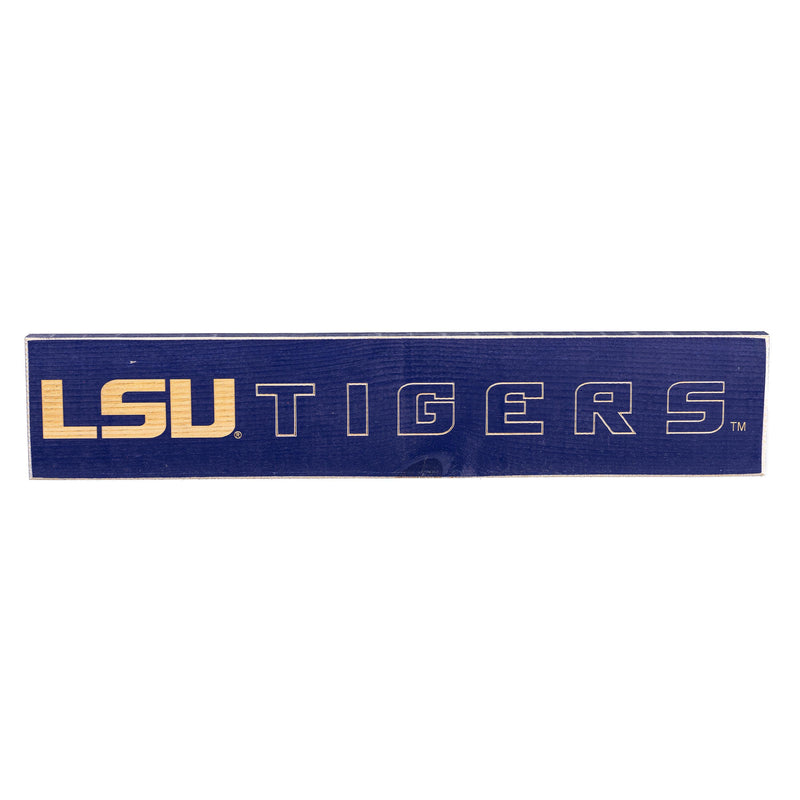 Louisiana State University Engraved Wood Sign, 3.5" x 18"