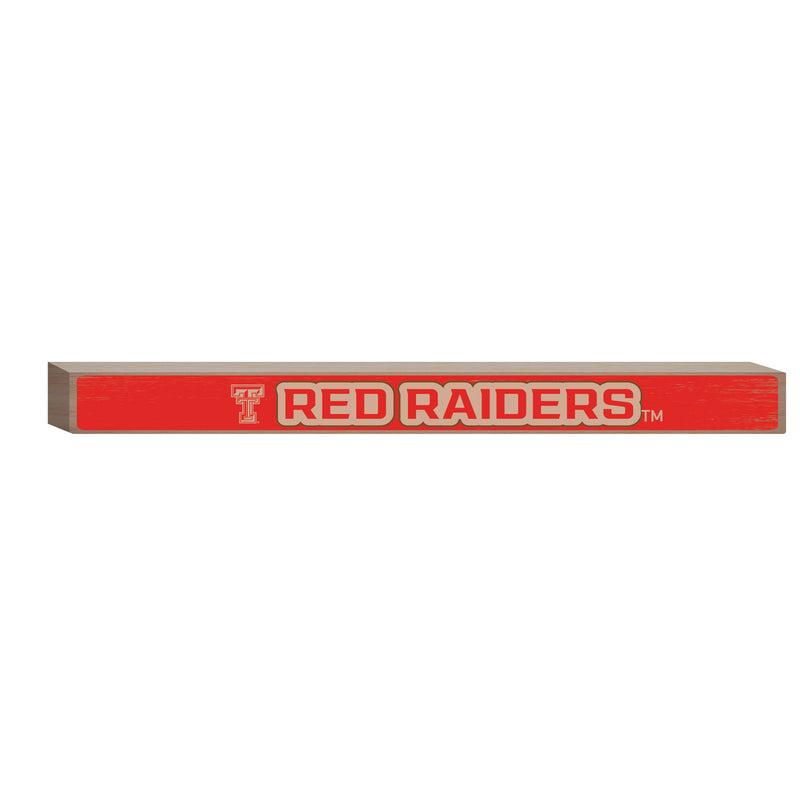 Texas Tech University Engraved Wood Sign, 1.5" x 18"