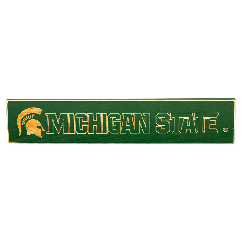 Michigan State University Engraved Wood Sign, 3.5" x 18"