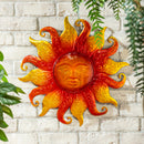 Metal & Glass Sun Wall Decor