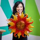 Metal & Glass Sun Wall Decor