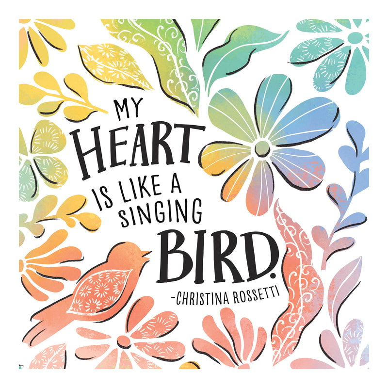 Whimsy Nature Bird Canvas Wall Decor, 10" H x 10" L