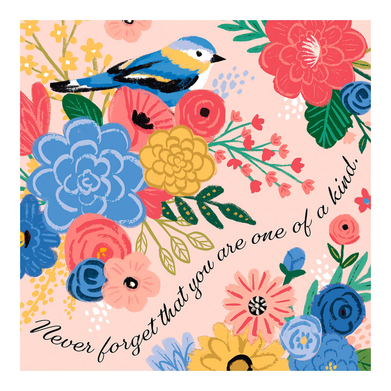 Bursting Blossoms Bird Canvas Wall Decor, 10" H x 10" L