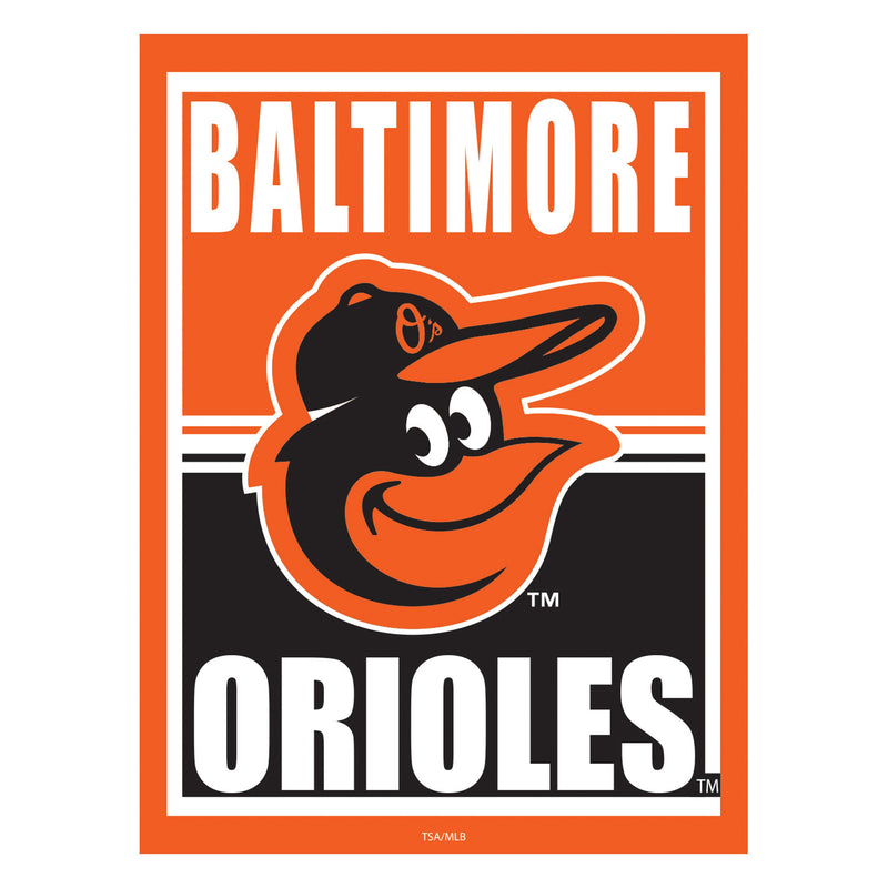 Baltimore Orioles 15.5"L x 11.5"H Medium Metal Wall Sign