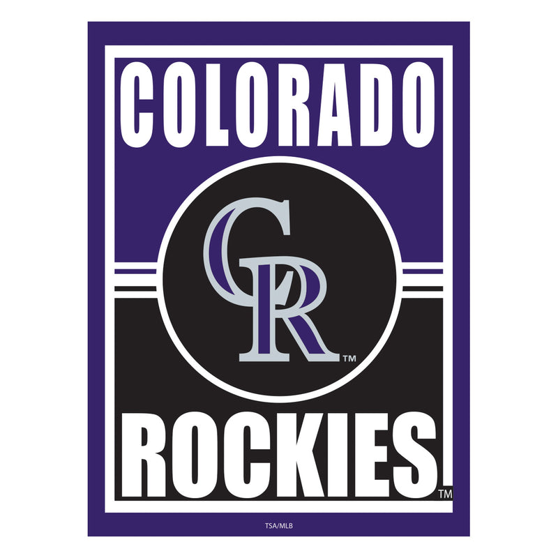 Colorado Rockies 15.5"L x 11.5"H Medium Metal Wall Sign