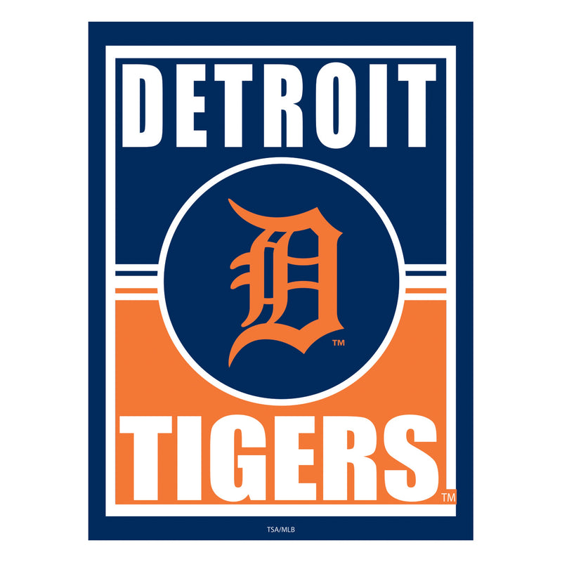 Detroit Tigers 15.5"L x 11.5"H Medium Metal Wall Sign