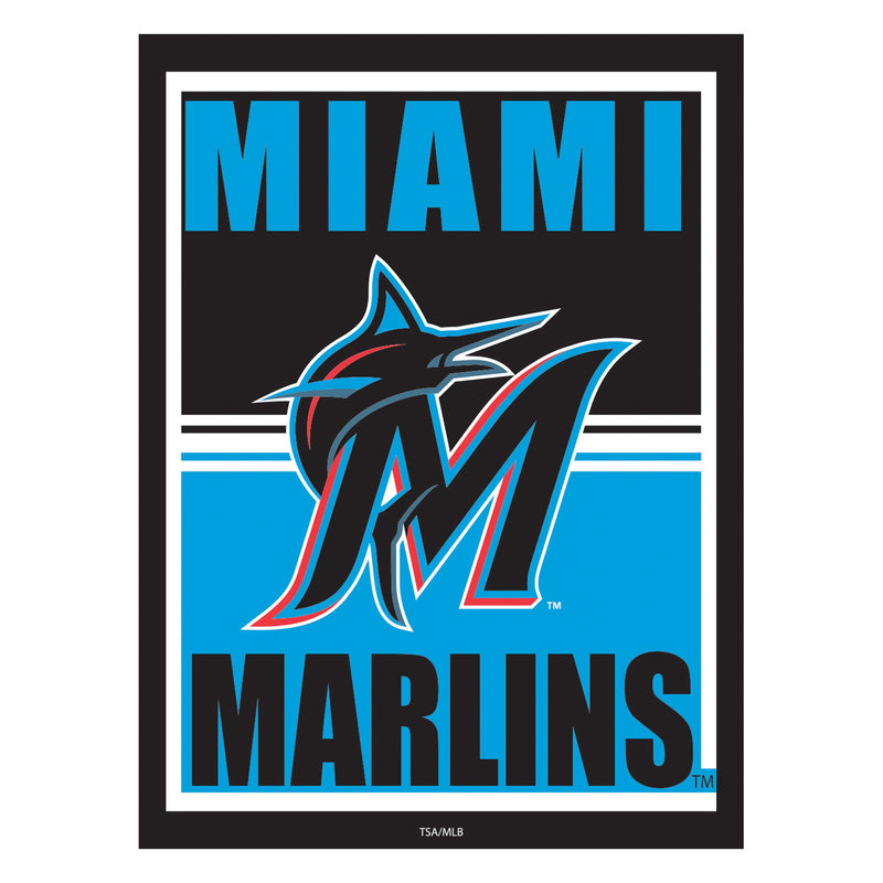 Miami Marlins 15.5"L x 11.5"H Medium Metal Wall Sign