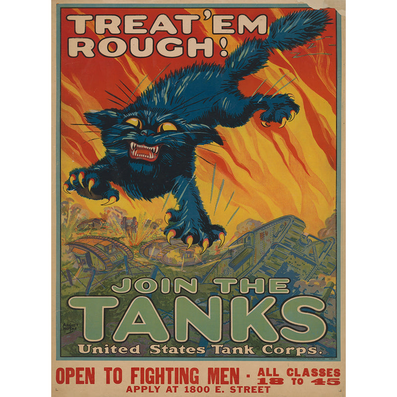 Join the Tanks US Vintage Military 15.5"L x 11.5"H Metal USA Wall Decor