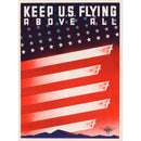 Keep U.S. Flying US Vintage Military 15.5"L x 11.5"H Metal USA Wall Decor