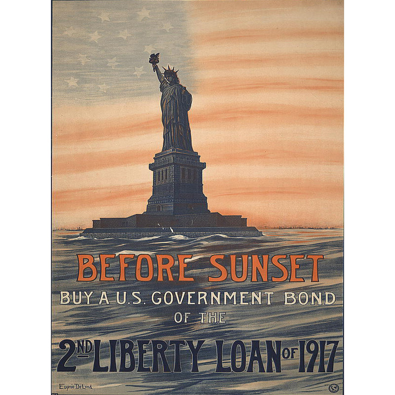 Before Sunset, Buy U.S. Bonds US Vintage Military 15.5"L x 11.5"H Metal USA Wall Decor