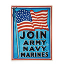 JOIN US Marine Corps Metal USA Wall Decor, 15.5"L x 11.5"H