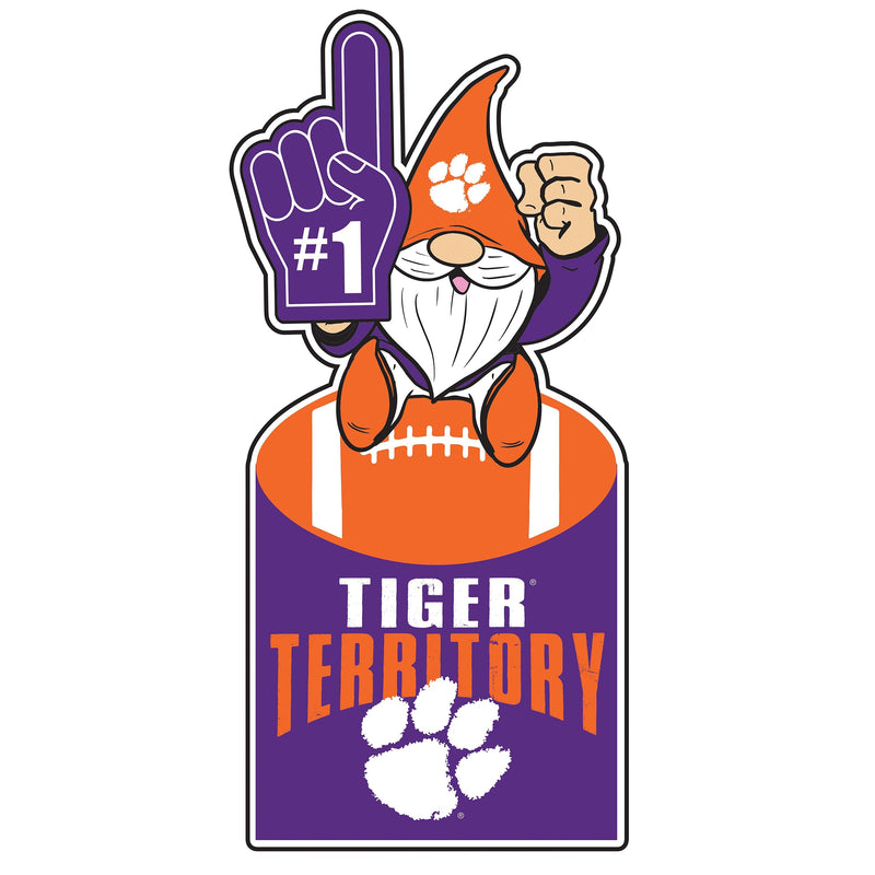 Clemson University Gnome Metal Sign 10"L x 30"H