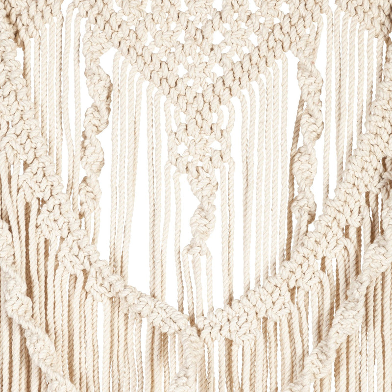 18" Macrame Braided Tapestry Wall Decor, Natural