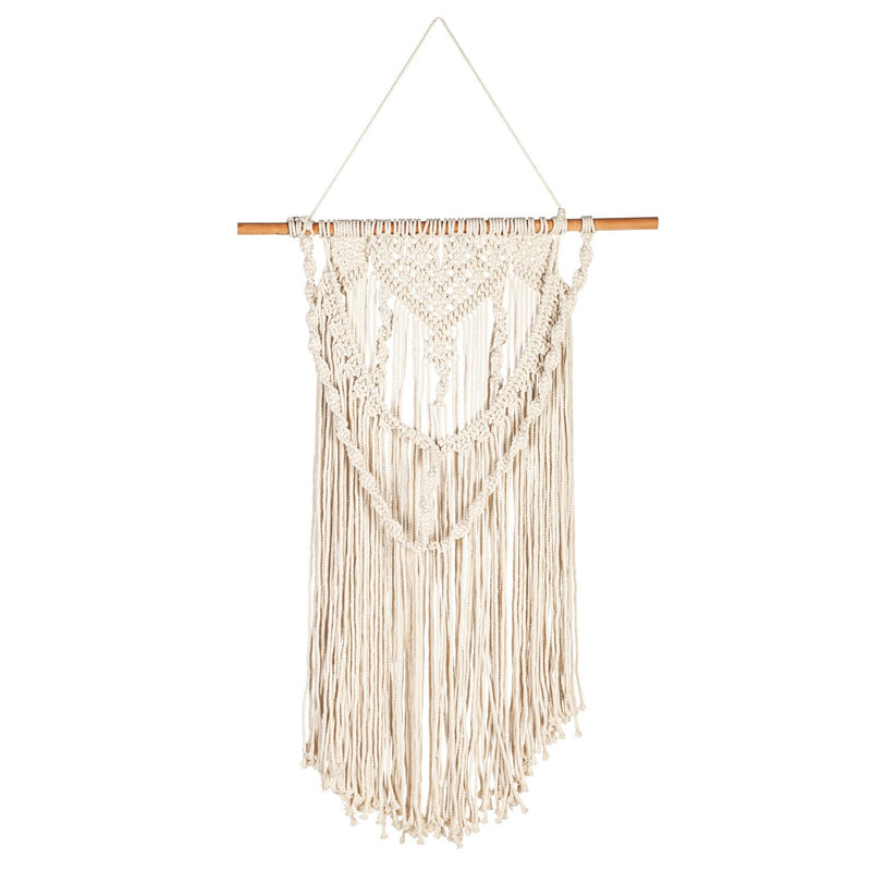 18" Macrame Braided Tapestry Wall Decor, Natural