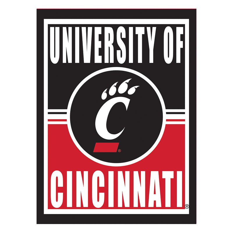 15.5"L x 11.5"H Medium Metal Wall Sign, University of Cincinnati