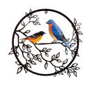 Round Birds on Branches Wall Decor