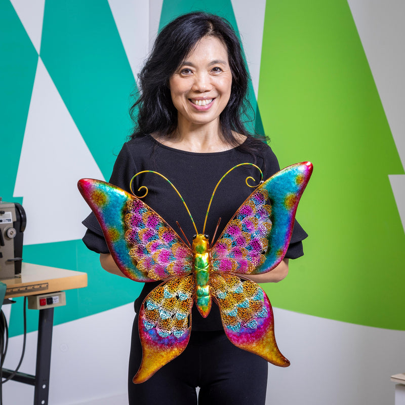 Metal Colorful Butterfly Wall Decor