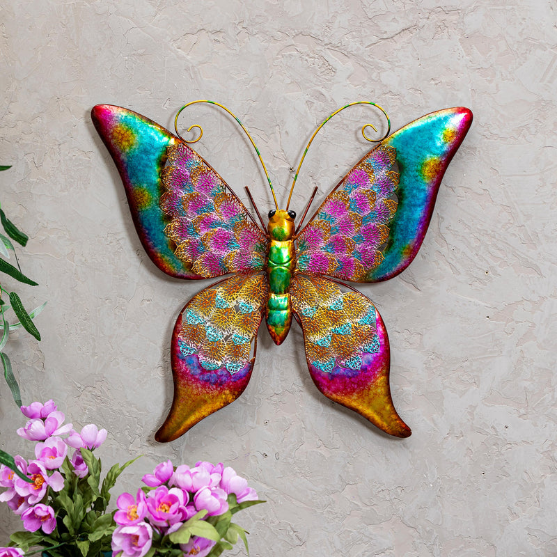 Metal Colorful Butterfly Wall Decor