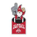 Ohio State University Gnome Metal Sign 10"L x 30"H