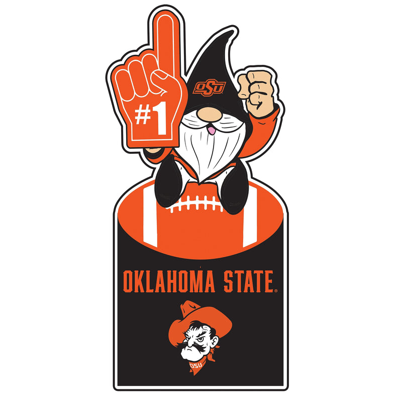 Oklahoma State University Gnome Metal Sign 10"L x 30"H