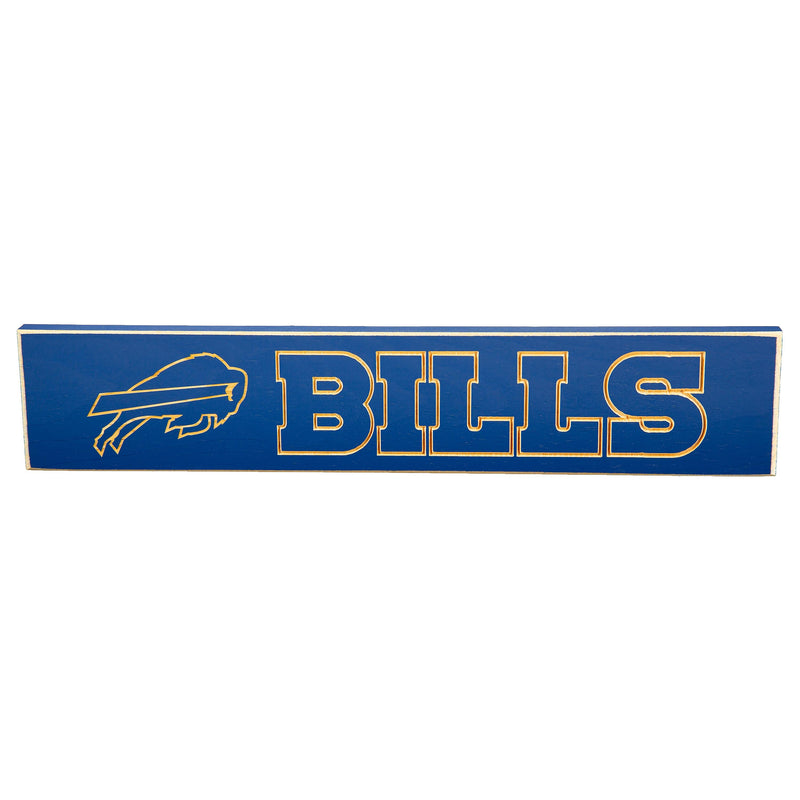 Buffalo Bills Engraved Wood Sign, 3.5" x 18"