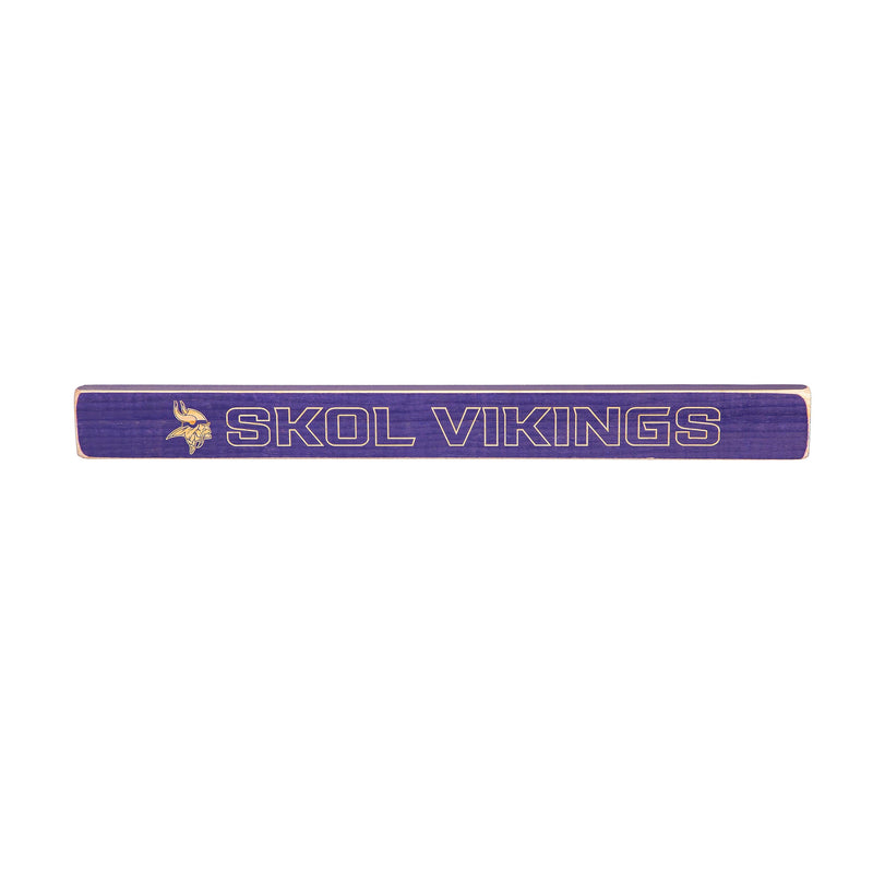 Minnesota Vikings Engraved Wood Sign, 1.5" x 18"