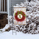 Flag, Gar, Holiday Monogram Wreath X