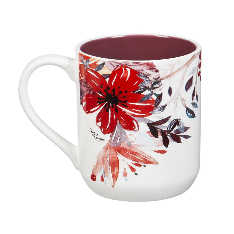 Recipe Tin with Recipe Cards and Ceramic Cups, Blooming Garden