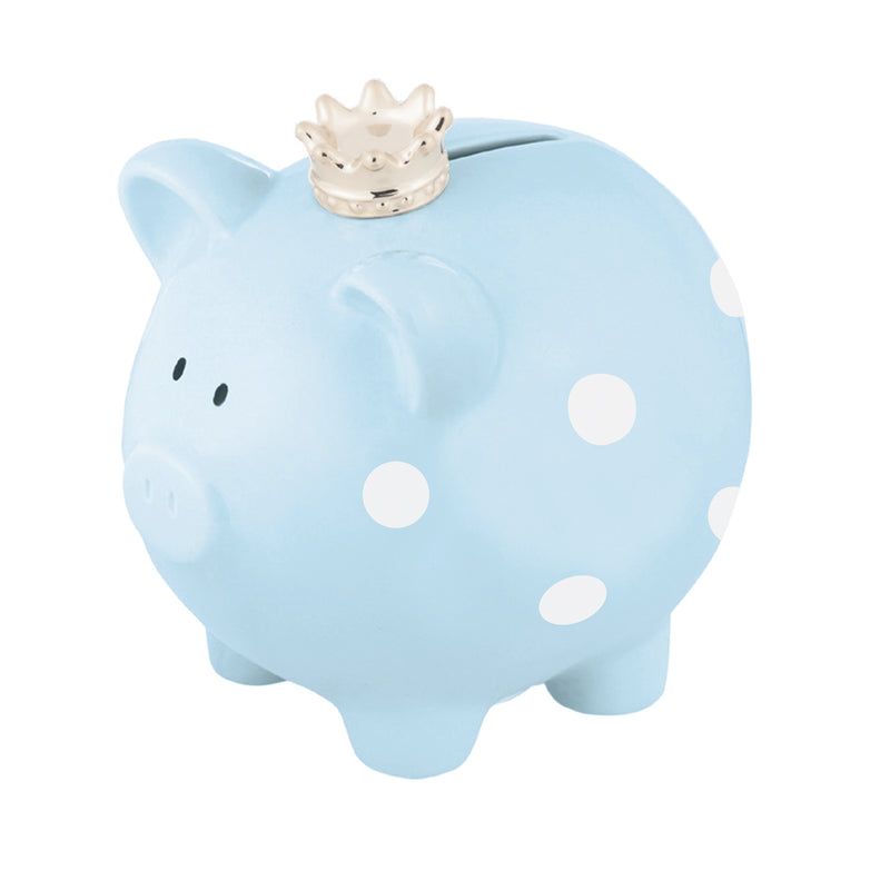 Polka Dot Piggy Bank, Blue,7bb042a