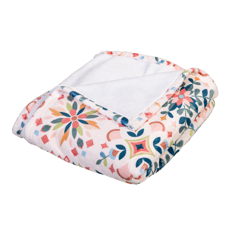 Diamond Tapestry Plush Blanket, 60"L x 50"W