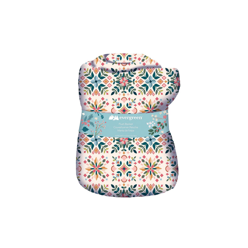 Diamond Tapestry Plush Blanket, 60"L x 50"W